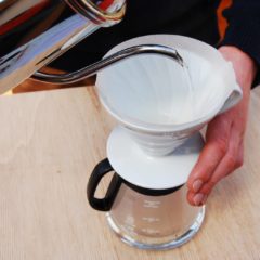 Pour over with Hario coffee paper filter