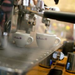 Espresso machine in cafe in Berlin Wedding