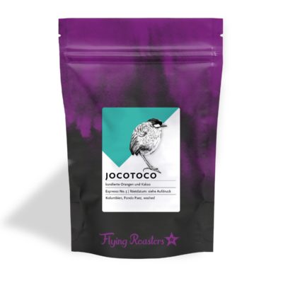 Kaffeetüte für Espresso Jocotoco aus Kolumbien